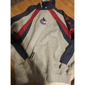 Vintage Blueline NHL Hockey Canucks Hoodie Pullover Mens Size Medium